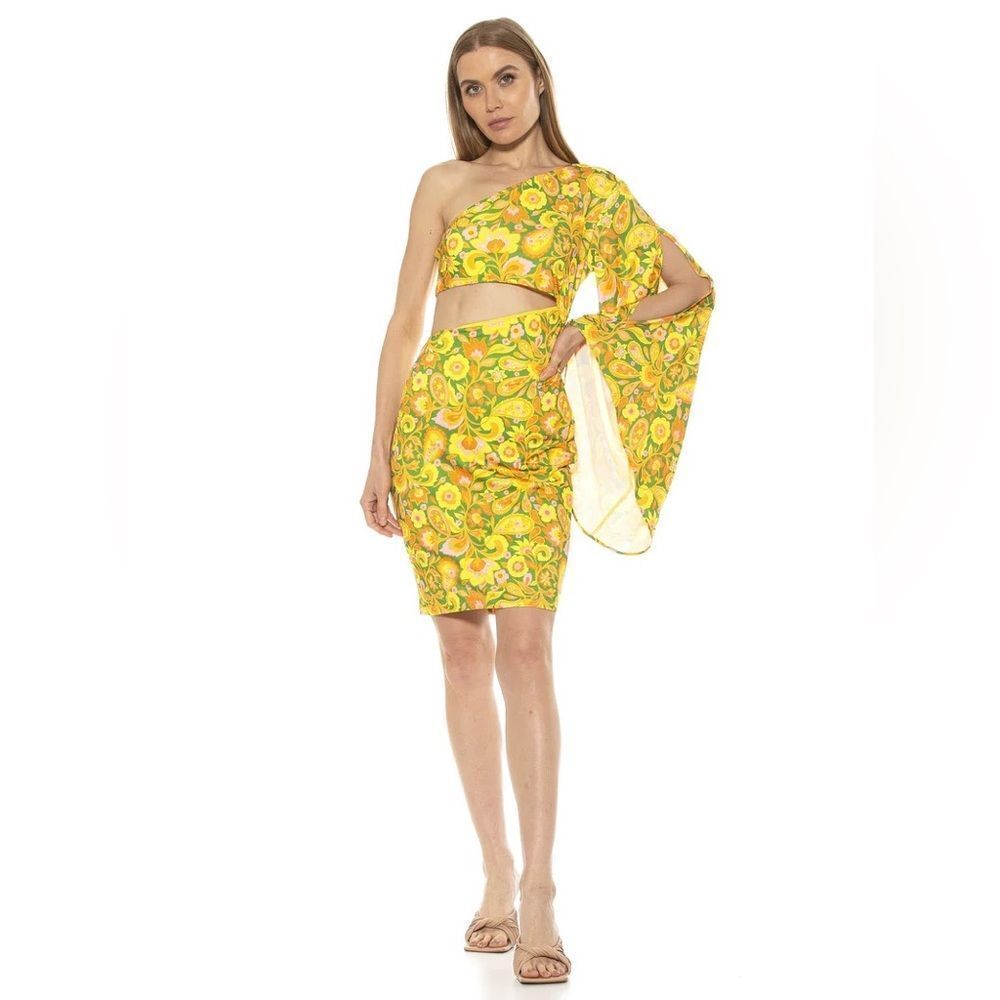 ALEXIA ADMOR REESE ONE SHOULDER DRESS